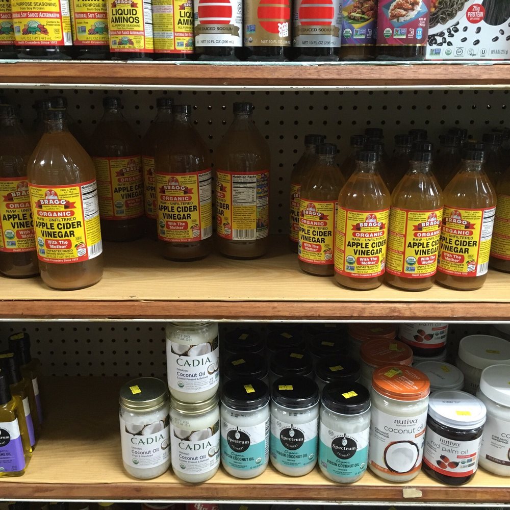 NAAR - Bragg's Organic Apple Cider Vinegar, Liquid Aminos. Coconut oil. Red palm oil. Sesame oil. Almond oil. - Health Markets Near Me - New York, New York NAAR - Bragg's Organic Apple Cider Vinegar, Liquid Aminos. Coconut oil. Red palm oil. Sesame oil. Almond oil. - Health Markets Near Me - New York, New York