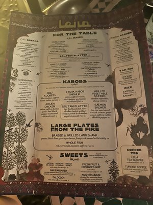 Menu photo 1 Leila San Diego, CA