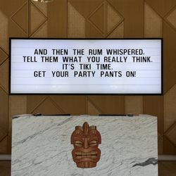 Sign in the lobby