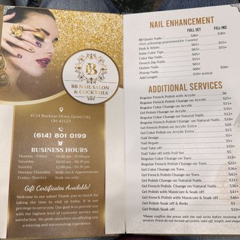 BB Nail Salon & Spa - Service and prices - Hair Removal Near Me - Grove City, Ohio BB Nail Salon & Spa - Service and prices - Hair Removal Near Me - Grove City, Ohio