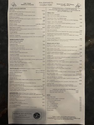 Menu photo 1 Real Seafood Company Coconut Point Estero, FL Menu photo 1 Real Seafood Company Coconut Point Estero, FL