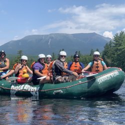 Three Rivers Penobscot Outpost - Cindy, hunter, Emily, joe, Melissa, noelle with guise Tyler and safety kayaker Mikie!
