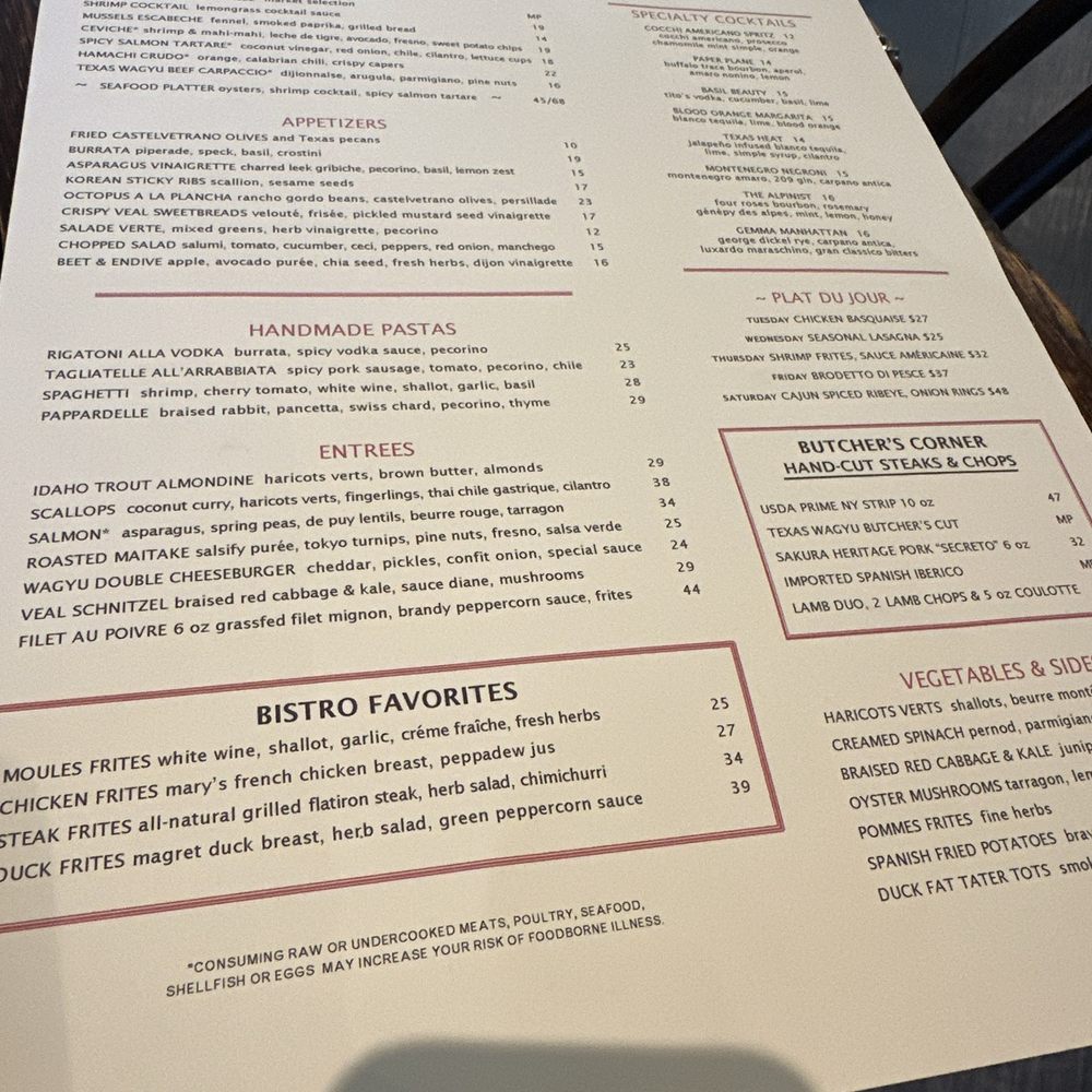 Gemma - Menu - French Near Me - Dallas, Texas