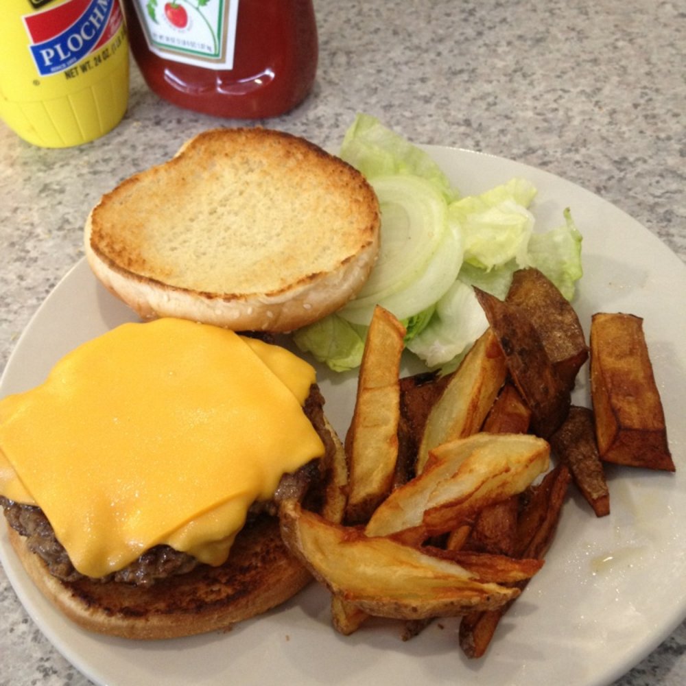 Lakeside Restaurant - Ordered a cheeseburger based off the sign in the window, "Voted best burgers in Antioch" This is what I received. - New American Near Me - Antioch, Illinois