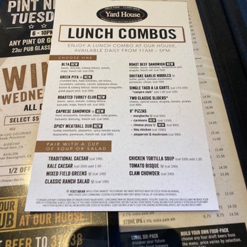 Yard House - Lunch Combos - New American Near Me - Bakersfield, California