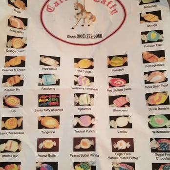 Carousel Taffy - Some of the flavors - Candy Stores Near Me - Morro Bay, California