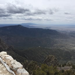 From the top of Kiwana's Cabin atop Sandia's peak. What a view!