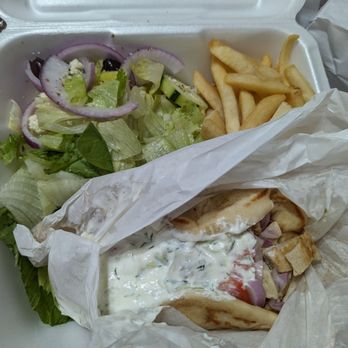Strati Burgers - Gyro plate, comes with a salad and fries - Burgers Near Me - Covina, California