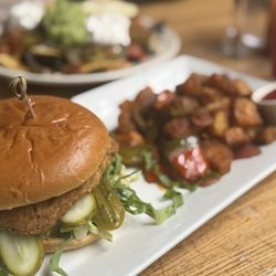 The Heights Bar & Grill - Vegan Fried Chickn Sandwich