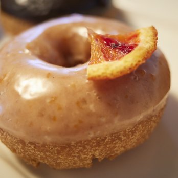 Holey Grail Donuts - "Queens Bath" - Blood orange and cardamom (Taste - orange chiffon cake) - Donuts Near Me - Honolulu, Hawaii Holey Grail Donuts - "Queens Bath" - Blood orange and cardamom (Taste - orange chiffon cake) - Donuts Near Me - Honolulu, Hawaii