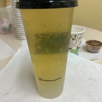 Cafe LaTTea - Mango with aloe Vera - Cafes Near Me - Cupertino, California