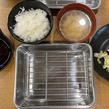 Tempura Kiki - Metal tray, tempura sauce, rice, miso soup, pickled cabbage - Japanese Near Me - Honolulu, Hawaii Tempura Kiki - Metal tray, tempura sauce, rice, miso soup, pickled cabbage - Japanese Near Me - Honolulu, Hawaii