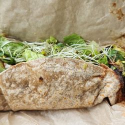 Sunflower Drive In - Supposed to be a burrito. Unable to eat it while driving. Super messy