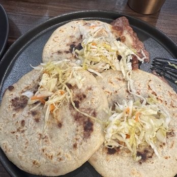 Comalito - Pupusas - bean & cheese with curtido - Comfort Food Near Me - Redwood City, California Comalito - Pupusas - bean & cheese with curtido - Comfort Food Near Me - Redwood City, California