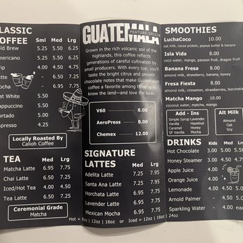 Calioh Coffee - Menu - Coffee & Tea Near Me - Moorpark, California