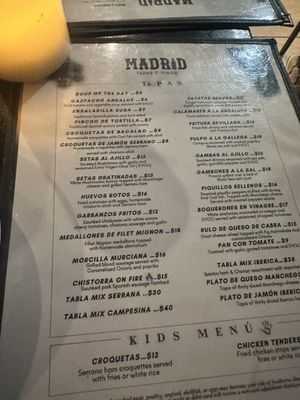 Menu photo 2 Madrid Tapas Y Vinos Miami, FL Menu photo 2 Madrid Tapas Y Vinos Miami, FL