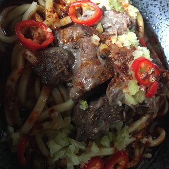 Reckless Noodle House - Ma La Braised Beef Cheek with Noodles ($16) - Bars Near Me - Seattle, Washington