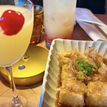 MOONO - Fried tofu, I don't remember the drinks sorry, but they were good. The white drink was nonalcoholic - Sushi Bars Near Me - Rancho Santa Margarita, California MOONO - Fried tofu, I don't remember the drinks sorry, but they were good. The white drink was nonalcoholic - Sushi Bars Near Me - Rancho Santa Margarita, California