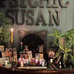 Susan Rawlings Professional Psychic Medium - Susan Magick and Prayer Altar in her office. Susan is a Licensed Spiritual Minister in the State of Ohio
