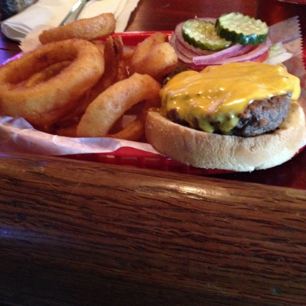 Friendly Stop Bar and Grill - Double cheese burger and onions rings. Super yum! - Burgers Near Me - Cincinnati, Ohio Friendly Stop Bar and Grill - Double cheese burger and onions rings. Super yum! - Burgers Near Me - Cincinnati, Ohio
