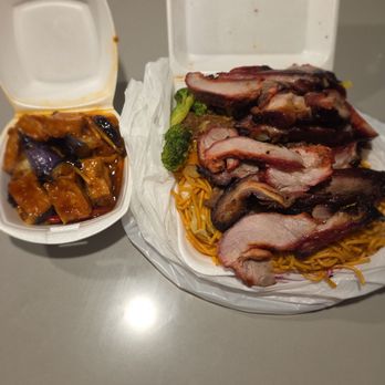 Tn Hong Kong Express - 3 item combo: beef and broccoli, BBQ pork, eggplant, and with chow mein - Chinese Near Me - Westminster, California Tn Hong Kong Express - 3 item combo: beef and broccoli, BBQ pork, eggplant, and with chow mein - Chinese Near Me - Westminster, California