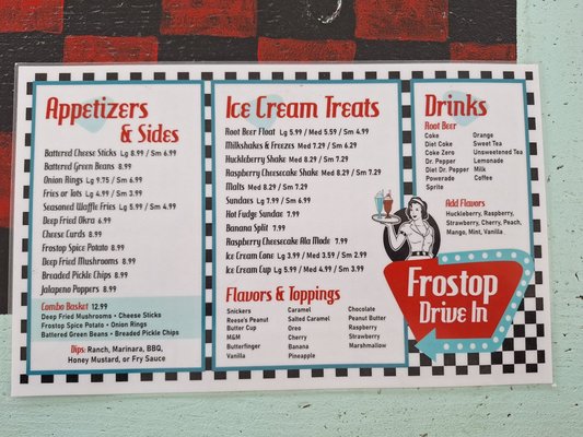 Menu photo 1 Frostop Drive In Ashton, ID Menu photo 1 Frostop Drive In Ashton, ID