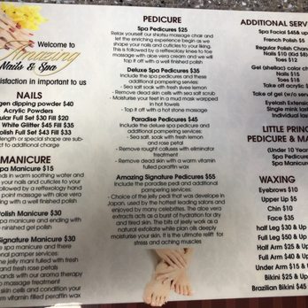 Amazing Nails & Spa - Current Service/Price List - Nail Salons Near Me - Tracy, California