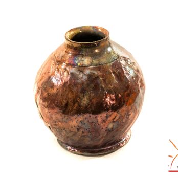 Desert Rock Pottery - Raku Fired Decorative Dry Bud Vase - Arts & Crafts Near Me - Phoenix, Arizona Desert Rock Pottery - Raku Fired Decorative Dry Bud Vase - Arts & Crafts Near Me - Phoenix, Arizona