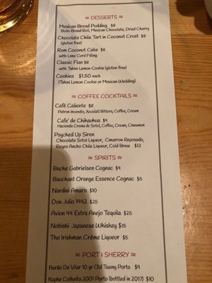 Menu photo 6 La Sirena Lubbock, TX