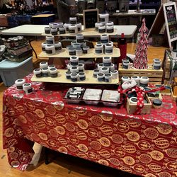Carmella's Bath and Body - Set up at a holiday craft fair.