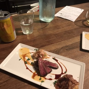 R Kitchen - Korean Skirt steak.. a little to rare for me but the others loved it!! - New American Near Me - Charleston, South Carolina R Kitchen - Korean Skirt steak.. a little to rare for me but the others loved it!! - New American Near Me - Charleston, South Carolina