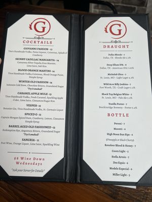 Menu photo 1 Giovanni Rockwall, TX