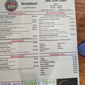 Diner 129 - Menu - Diners Near Me - McAlpin, Florida Diner 129 - Menu - Diners Near Me - McAlpin, Florida
