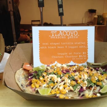 Jicama NYC - Mexican pizza "Tlacoyo" - Food Stands Near Me - New York, New York Jicama NYC - Mexican pizza "Tlacoyo" - Food Stands Near Me - New York, New York