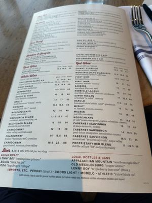 Menu photo 3 North Italia Charlotte, NC
