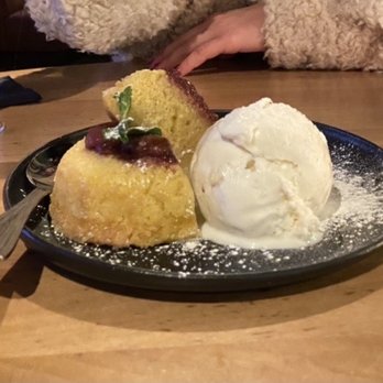 Hubbard Grille - Strawberry Upside-Down Cake - New American Near Me - Columbus, Ohio Hubbard Grille - Strawberry Upside-Down Cake - New American Near Me - Columbus, Ohio