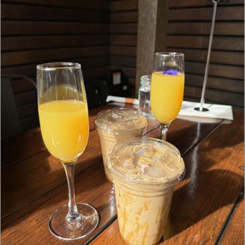 Eggy’s Neighborhood Kitchen - Mimosa, dirty horchata - Breakfast & Brunch Near Me - Berkeley, California