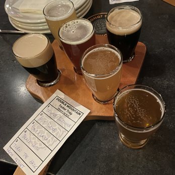 Double Mountain - Taster tray - Breweries Near Me - Hood River, Oregon Double Mountain - Taster tray - Breweries Near Me - Hood River, Oregon