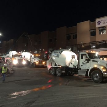 Santa Fe Concrete - a concrete mixer at night - General Contractors Near Me - Santa Fe, New Mexico Santa Fe Concrete - a concrete mixer at night - General Contractors Near Me - Santa Fe, New Mexico