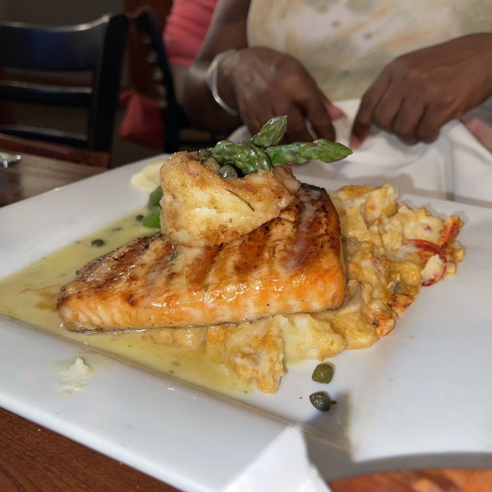 Mia Regazza - Grilled Jumbo Shrimp Grilled Salmon - Italian Near Me - Abington, Massachusetts Mia Regazza - Grilled Jumbo Shrimp Grilled Salmon - Italian Near Me - Abington, Massachusetts