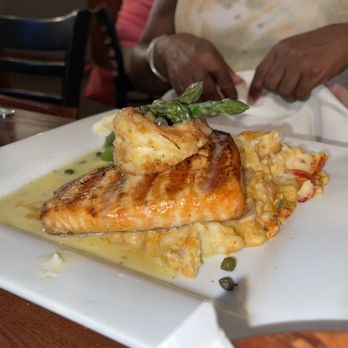 Mia Regazza - Grilled Jumbo Shrimp Grilled Salmon - Italian Near Me - Abington, Massachusetts