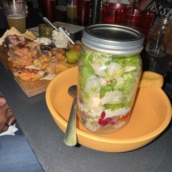 Daddy Mac's Down Home Dive - Greek salad in a jar - American Near Me - Asheville, North Carolina Daddy Mac's Down Home Dive - Greek salad in a jar - American Near Me - Asheville, North Carolina