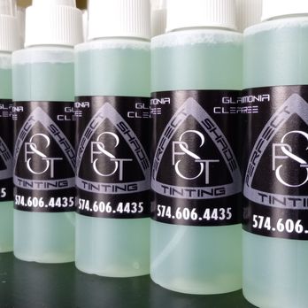 Perfect Shade Tinting - The right products are important for window film care. We provide a bottle of cleaning solution with every installation. - Home Window Tinting Near Me - Elkhart, Indiana