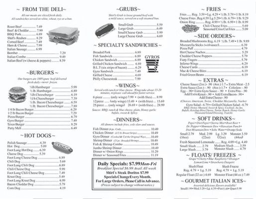 Menu photo 2 Shirl's Drive In Waukegan, IL Menu photo 2 Shirl's Drive In Waukegan, IL