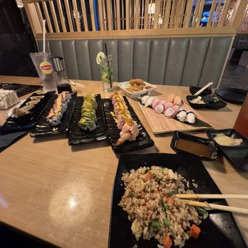 Machi Sushi - Another view of various rolls and fried rice. - Japanese Near Me - Georgetown, Texas Machi Sushi - Another view of various rolls and fried rice. - Japanese Near Me - Georgetown, Texas