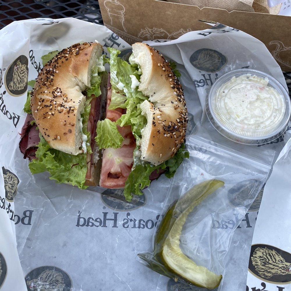 Grand Central Bagel Cafe - Rockefeller on an everything bagel - Bagels Near Me - Lancaster, Pennsylvania