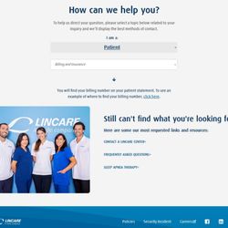 Lincare - A customer service form with no way to fill it out or submit it. Cuts down on having to deal with that pesky public.