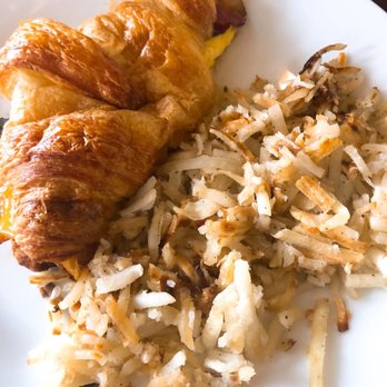 Le Cafe De Paris - Croissant Sandwich with Hashbrowns - Coffee & Tea Near Me - Orlando, Florida Le Cafe De Paris - Croissant Sandwich with Hashbrowns - Coffee & Tea Near Me - Orlando, Florida