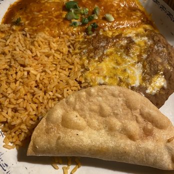 Rodrigo's Mexican Grill - My friends plate of food they got the enchiladas and taco - Mexican Near Me - Anaheim, California