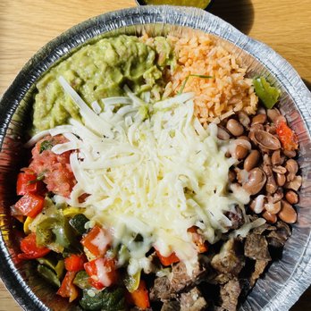 Burrito Perdido - Half & Half - Steak & Roasted Veg and that little green sauce is spicccccy - Mexican Near Me - Chesapeake, Virginia
